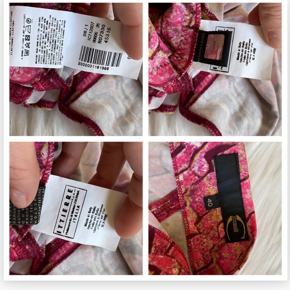 Just Cavalli Pink Feather Print Skirt - Picture 5 of 6